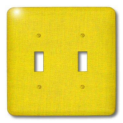 3D Rose Sunny Linen Double Toggle Switch Wall Plate Cover - Yellow Decorative Light Switch Cover for Home, Kitchen, Bedroom & Office Decor