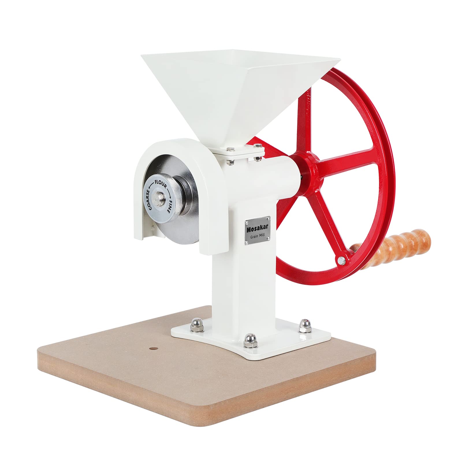 Premium Hand Crank Grain Mill - Stainless Steel Manual Flour Grinder for Wheat, Corn, Spices & Peanuts | Make Fresh Masa, Nut Butters & Whole Grain Flour | Perfect for Home Baking, Camping & Emergency Food Prep