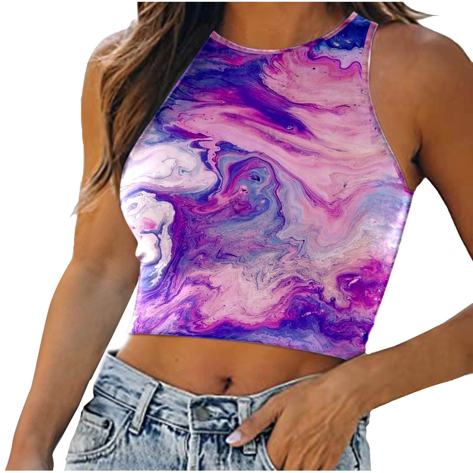 Women's White Printed Tank Tops - Round Neck Sleeveless Summer Blouse for Casual Wear, Gym & Beach | Perfect for Yoga, Running, Travel & Street Style | Breathable & Comfortable for Workouts, Vacations & Everyday Fashion | Great for Outdoor Activities, Lounge Wear & Summer Trends | Ideal for Beach Cover-ups, Music Festivals & Coffee Dates
