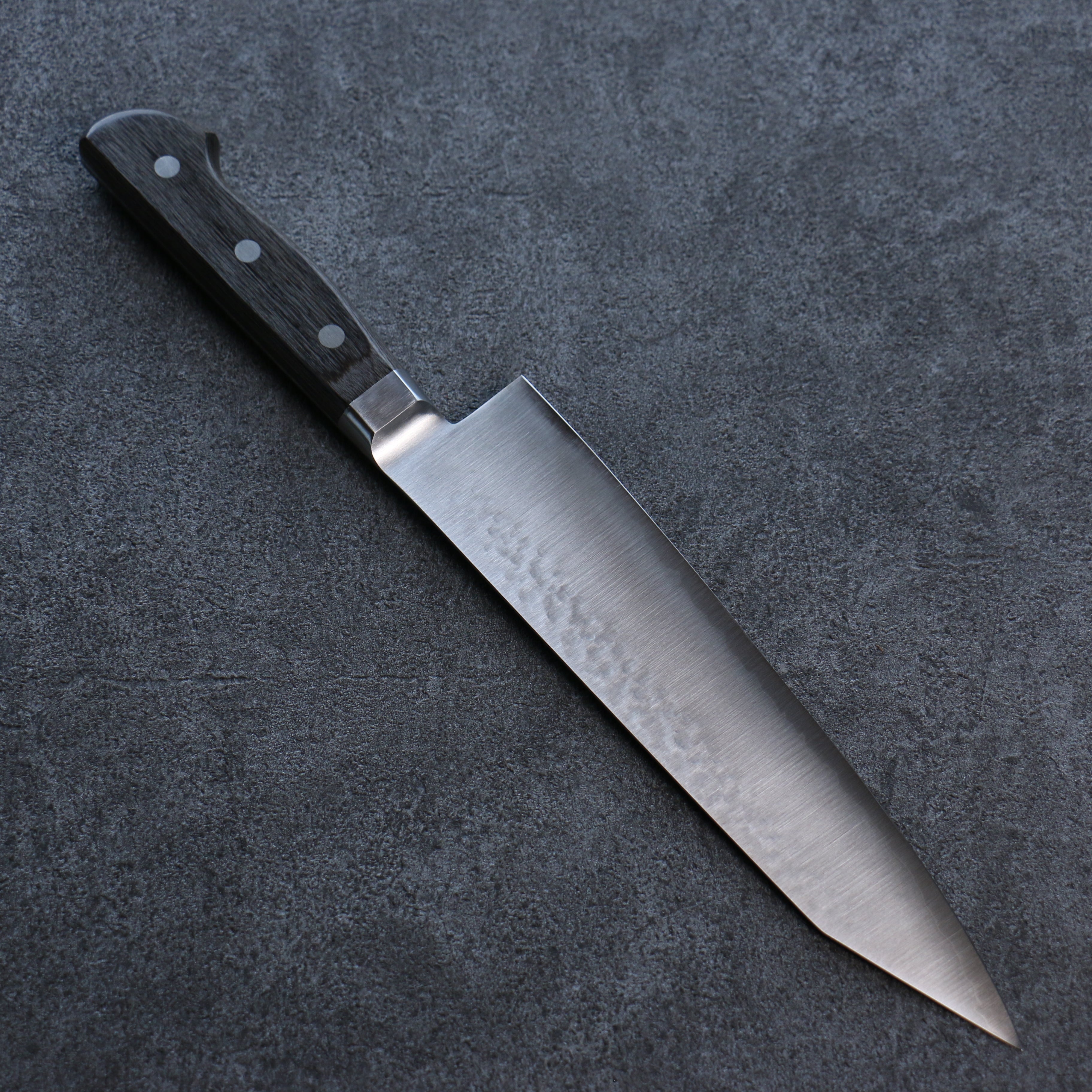 Premium Seisuke SG2 Hammered Gyuto 210mm Japanese Chef Knife - Gray Pakka Wood Handle - High Carbon Stainless Steel Blade for Professional Chefs & Home Cooking