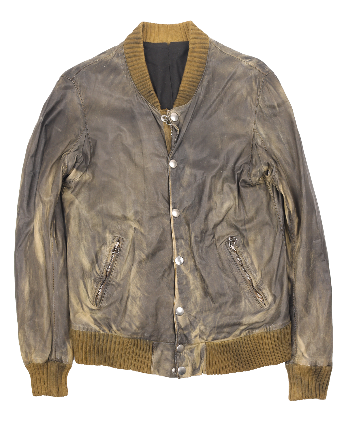 Vintage 2010 Runway Leather Bomber Jacket - Men's & Women's Fashion Outerwear for Casual & Night Out