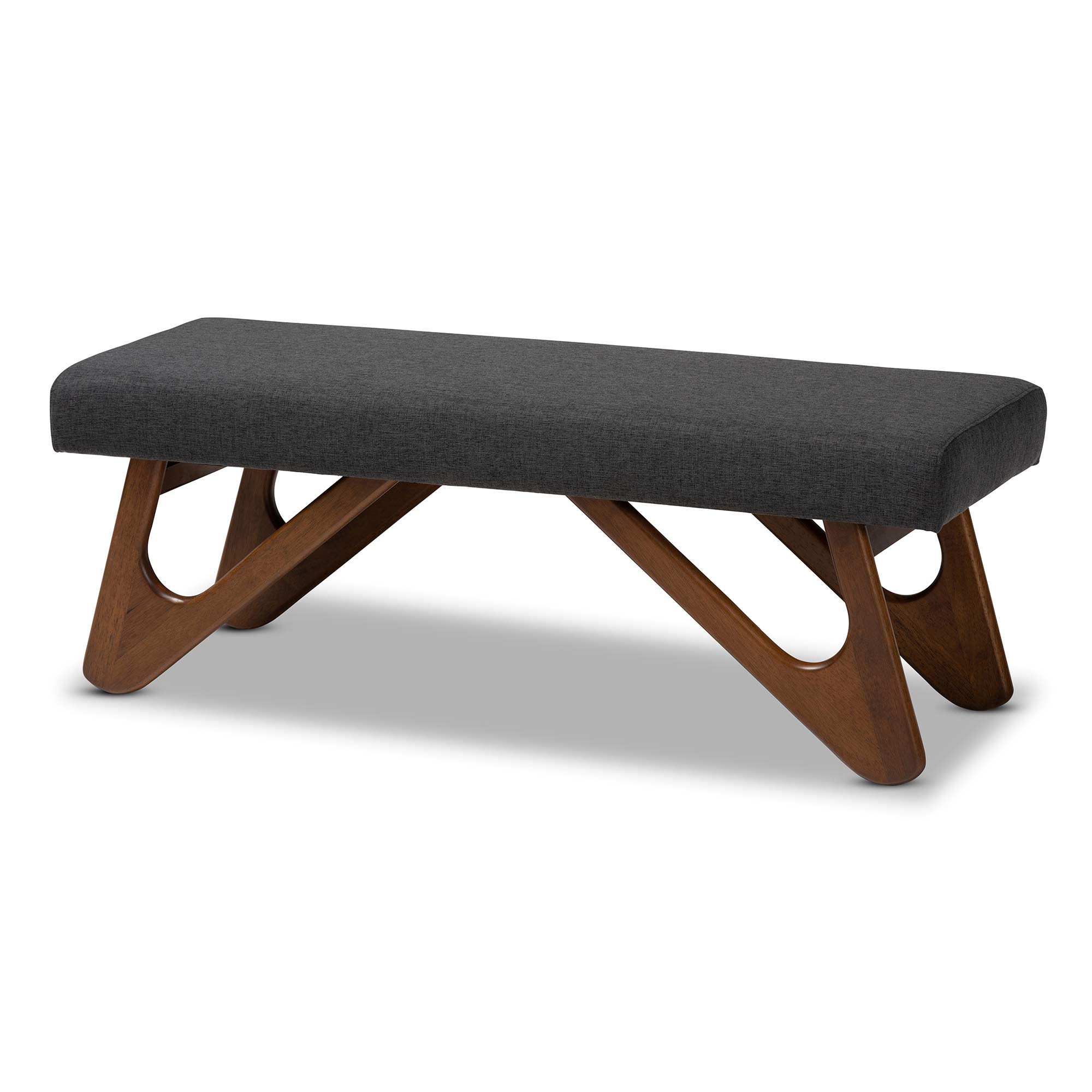 Baxton Studio Modern Dark Grey Bench & Banquette - Versatile Seating for Entryway, Bedroom, or Dining Room