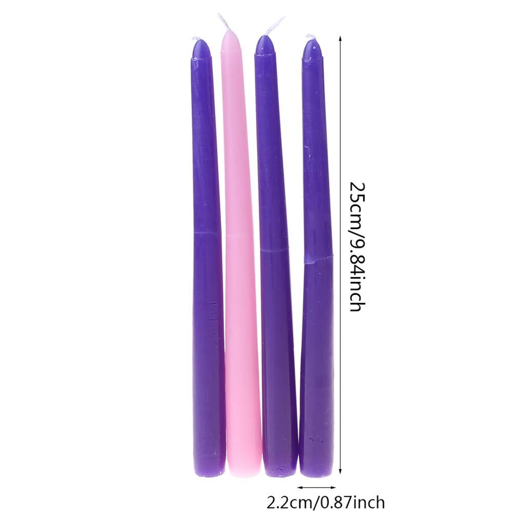 SOFEA Unscented Taper Candles - Set of 4 Long White Candles for Advent, Christmas, Church, Wedding & Home Decor - Perfect for Holiday Celebrations, Dinner Parties & Romantic Ambiance