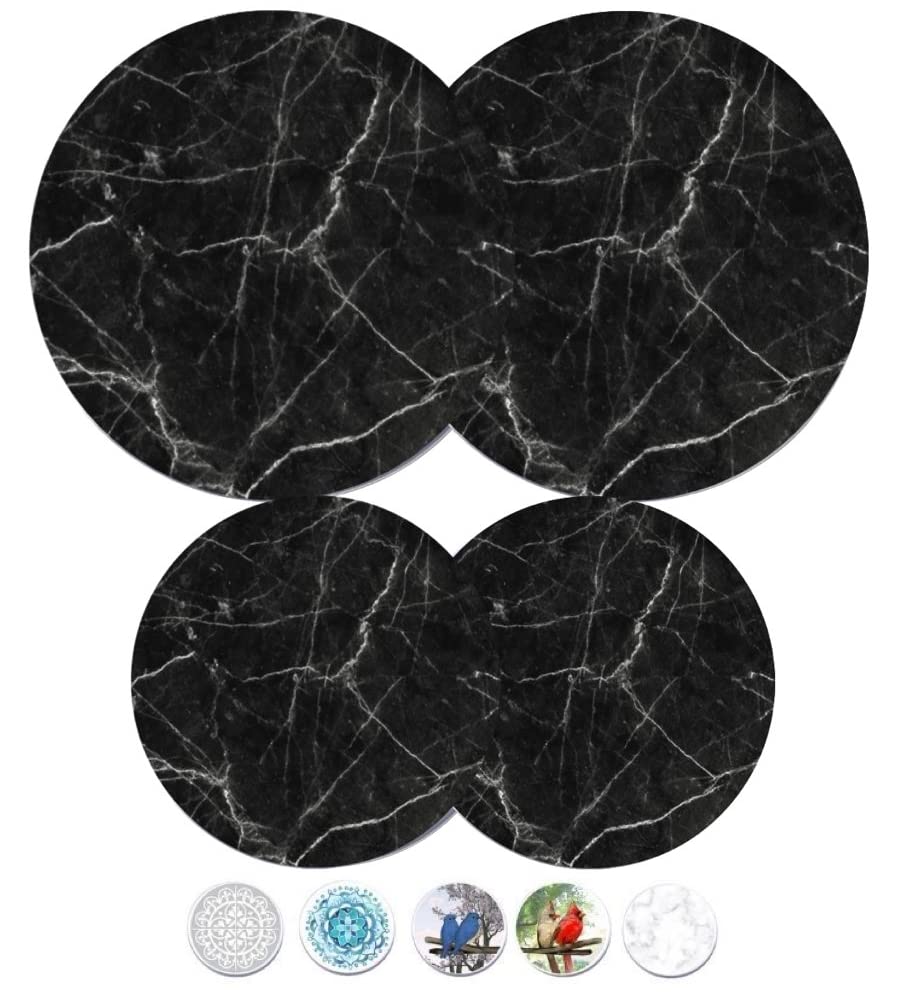 Robbins Aria Electric Stove Burner Covers - Black Marble Range Top Protectors for Kitchen Safety | Heat Resistant & Durable Stove Cover for Gas & Electric Ranges | Perfect for Home, RV & Apartment Cooking