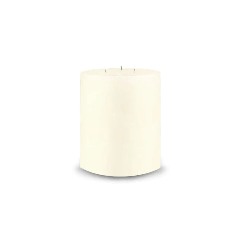 Ivory 3-Wick Pillar Candle - Long-Lasting Scented Decorative Candle for Home, Wedding, and Relaxation