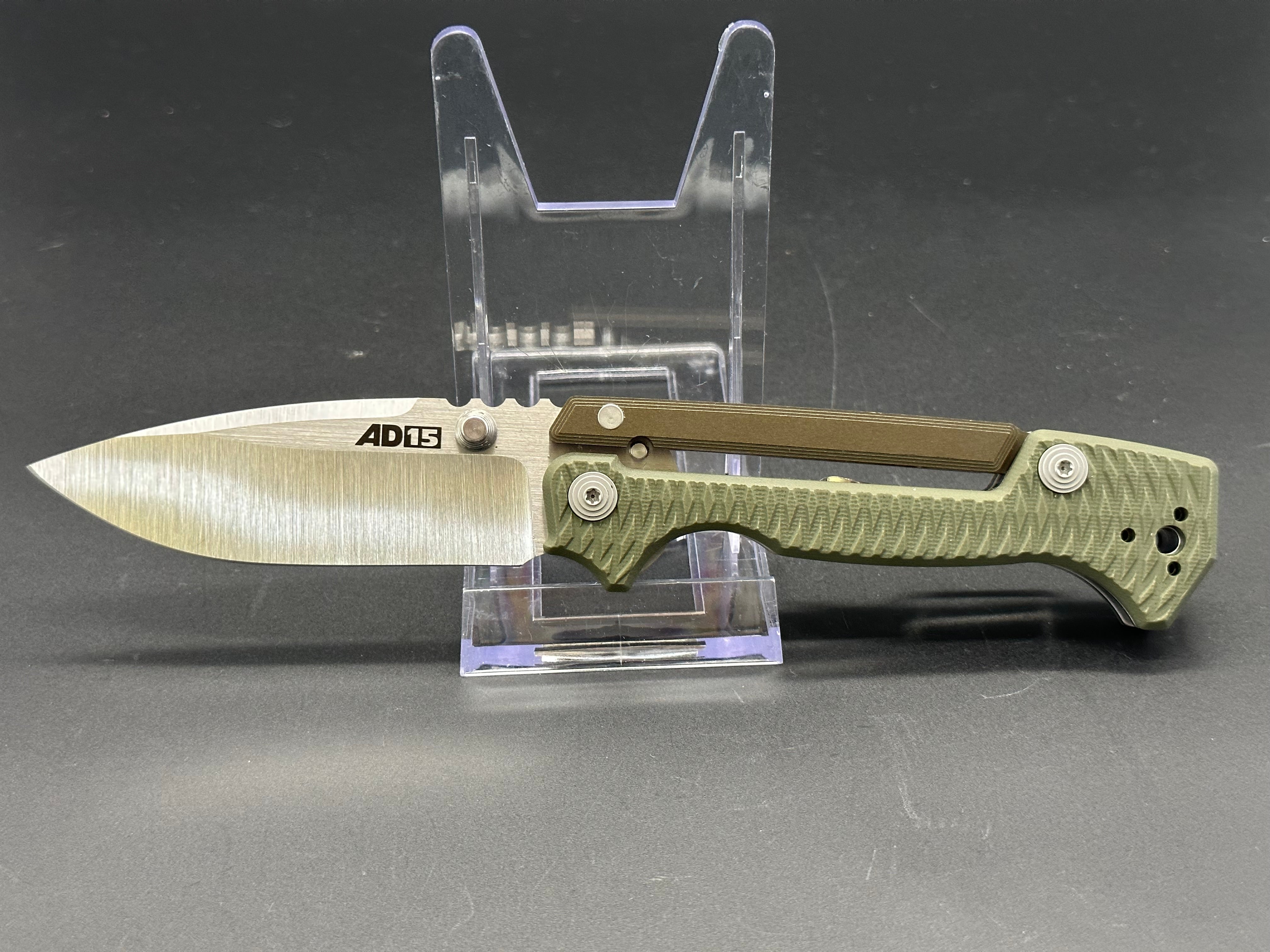 Cold Steel AD15 Tactical Folding Knife - High Carbon Steel Blade, Secure Locking Mechanism for Outdoor, Camping, and Survival Use