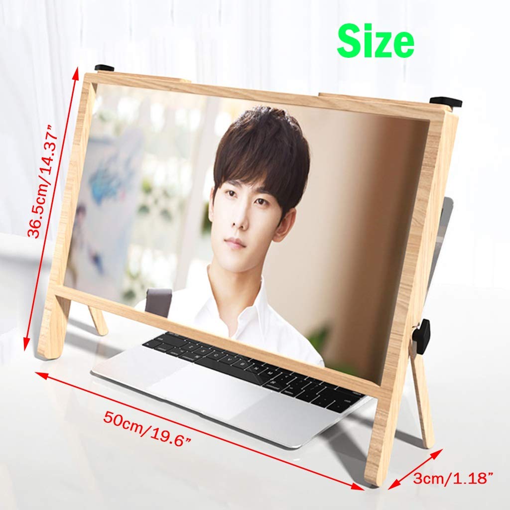 21 Inch Universal Foldable Laptop Screen Magnifier - HD Reading Amplifier & Computer Screen Enlarger for Mac/Windows (Brown) | Perfect for Work, Study & Entertainment