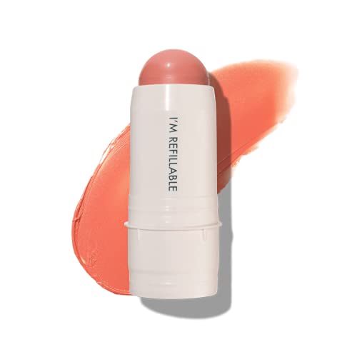 Trestique Vegan Blush Stick Refill - Creamy Rose Pink Blush Makeup for Cheeks | Sustainable, Clean Beauty | Perfect for Everyday Wear & On-the-Go Touch Ups