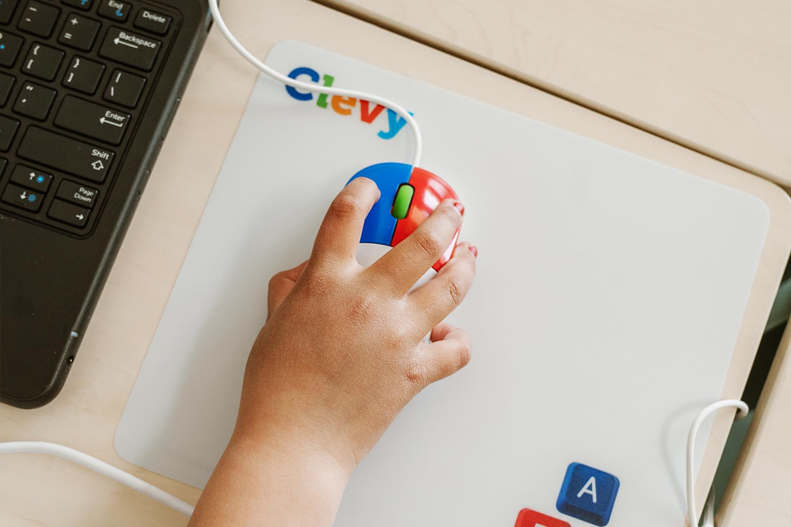 Clevy Kids Mouse - Colorful Ergonomic USB Computer Mouse for Children - Wired PC & Laptop Mouse Compatible with Windows, Mac OS, Chromebook - Perfect for School, Home & Online Learning (10-Pack)