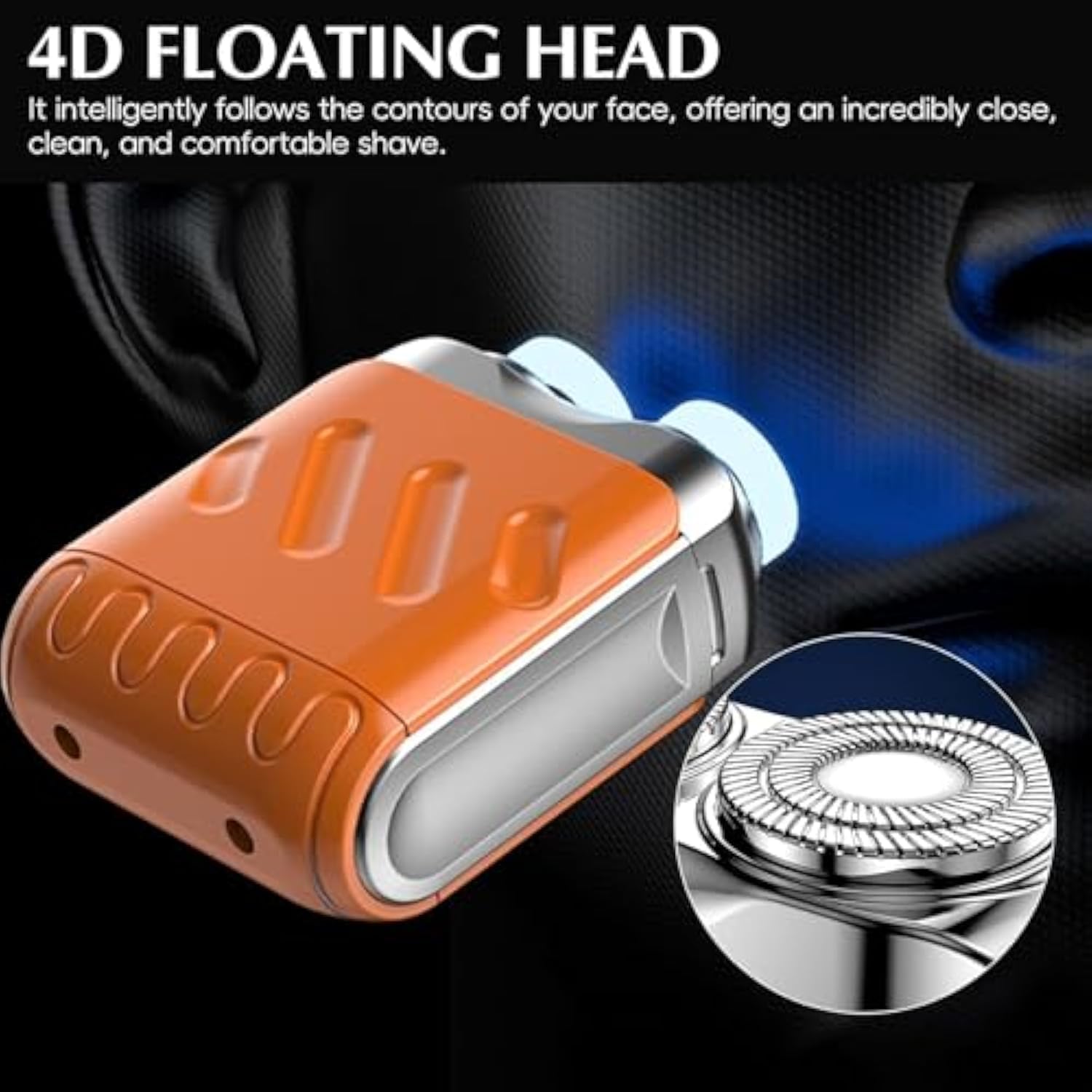 R12 Mini Electric Shaver for Men - USB Rechargeable Beard Trimmer with One-Button Operation - Long-Lasting Battery - Portable Travel & Home Grooming Kit - Perfect for Business Trips, Camping & Daily Use - Compact Design for Home, Travel, Gym & Office - Quick Facial Hair Trimming Solution - Ideal for On-the-Go Grooming, Business Meetings, Workouts & Travel Essentials (Blue)