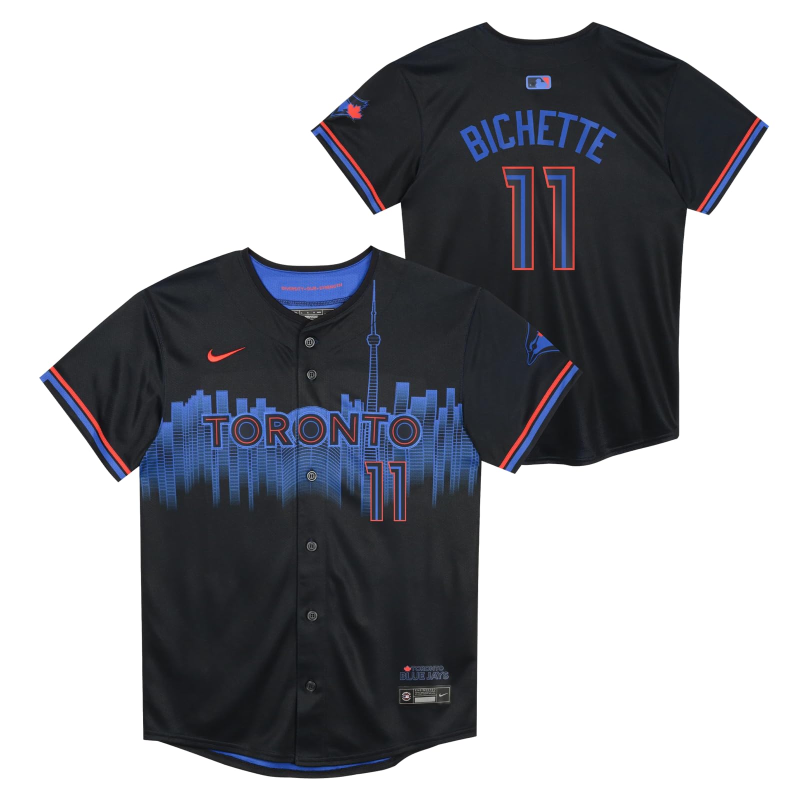 TSV Kids Bo Bichette Toronto Blue Jays 2024 City Connect Limited Edition Player Jersey - Navy Blue Youth Baseball Uniform for Games & Fan Events (3 Size Groups Available)