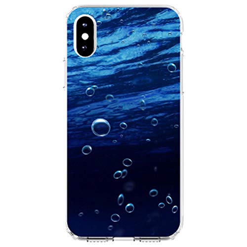 Water Bubbles Blue On Clear Case