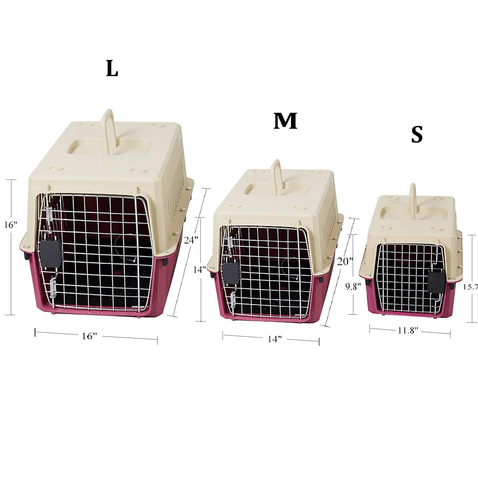 Portable Pet Airline Carrier Box - Lightweight Travel Cage for Dogs, Cats, Rabbits & Hamsters | Small, Medium & Large Sizes | Perfect for Air Travel, Road Trips & Outdoor Adventures