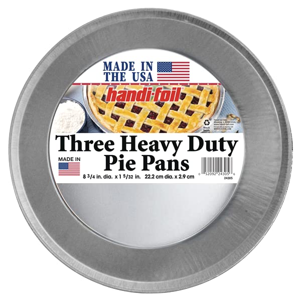 Heavy Duty 9 Inch Straight Wall Aluminum Pie Pans - Disposable Baking Tins for Pies, Tarts, Quiche - USA Made (Pack of 42) - Perfect for Home Baking, Restaurant Use & Food Storage