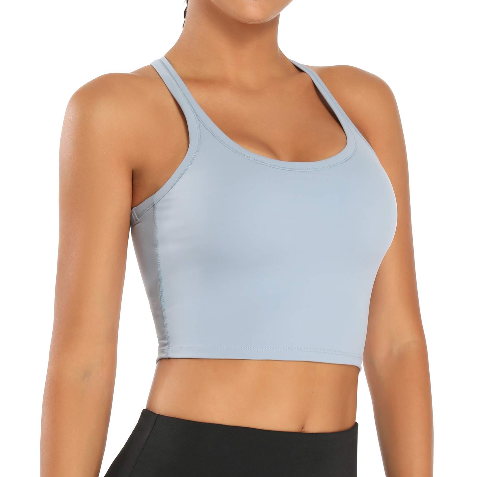 Nanomi Beauty Women's Removable Padded Sports Bra - Workout Running Yoga Tank Top for Active Lifestyles - Gym, Fitness, Lounge Wear