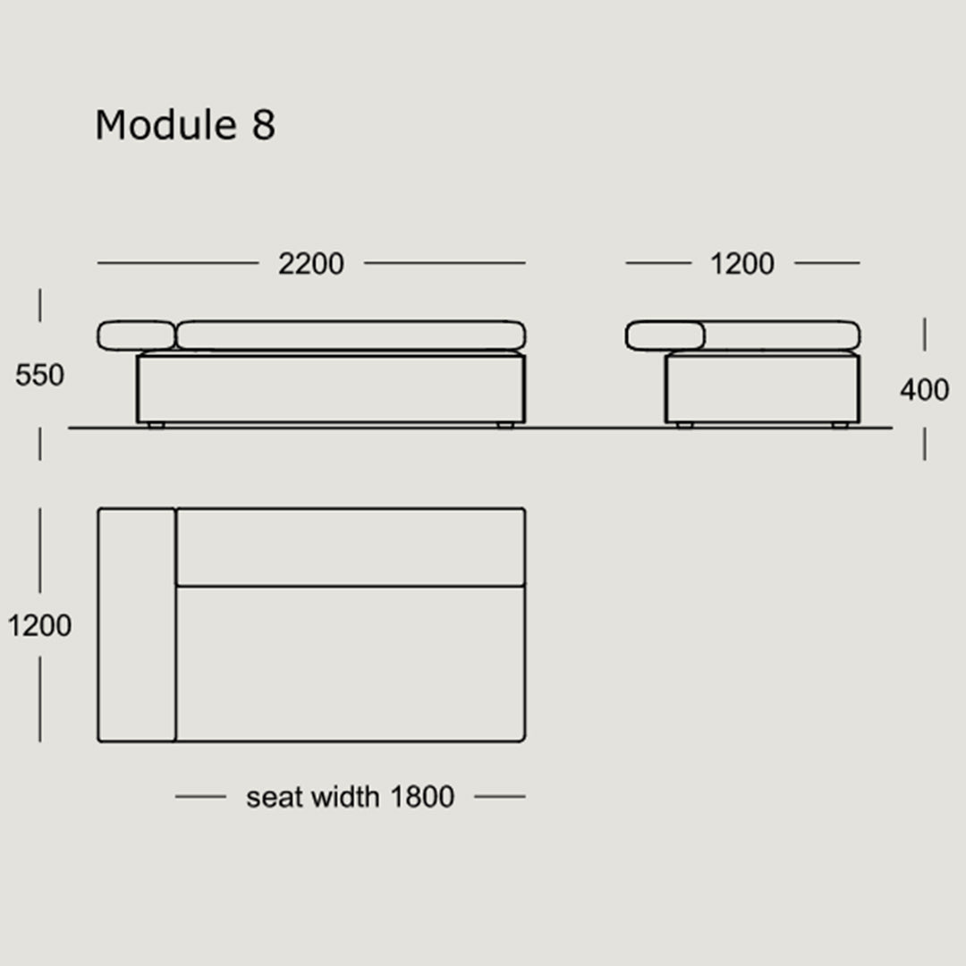 Modular Cinder Block Sofa Set - 8 & 15 Piece Configurable Sectional for Modern Living Room, Outdoor Patio or Lounge Space