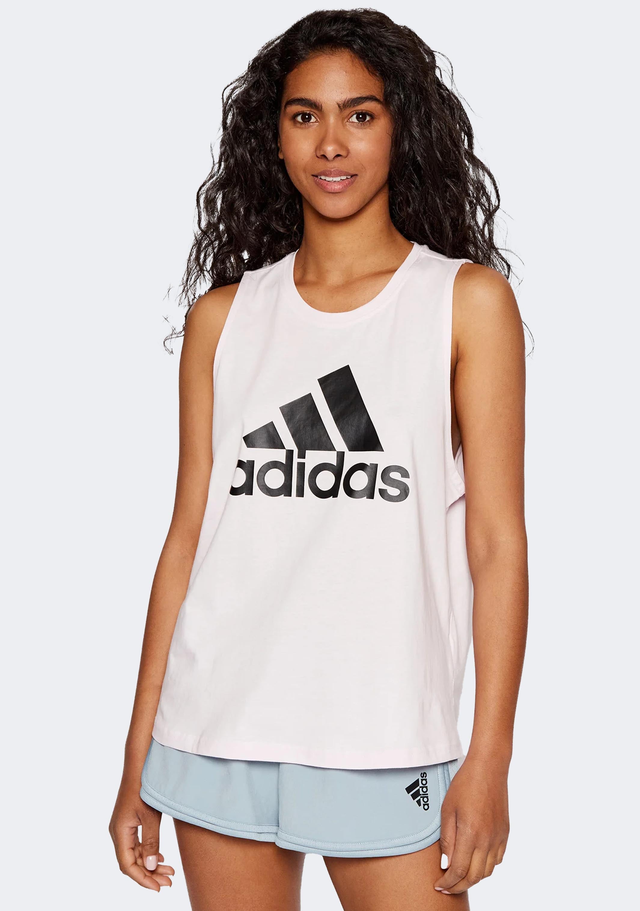 Adidas Women's Essentials Big Logo Tank Top - Soft Breathable Workout Shirt for Running, Yoga & Gym - Comfortable Athletic Wear for Women