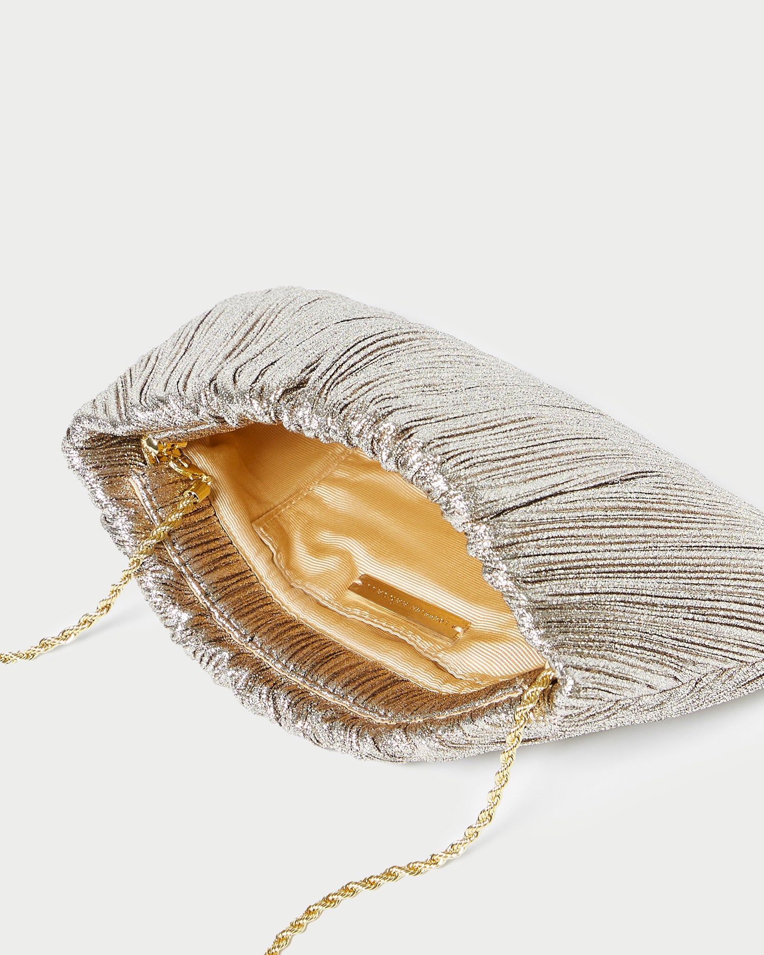 Elegant Brit Champagne Flat Pleated Clutch Bag for Women | Evening Party & Wedding Accessory | Perfect for Cocktail Events & Formal Occasions