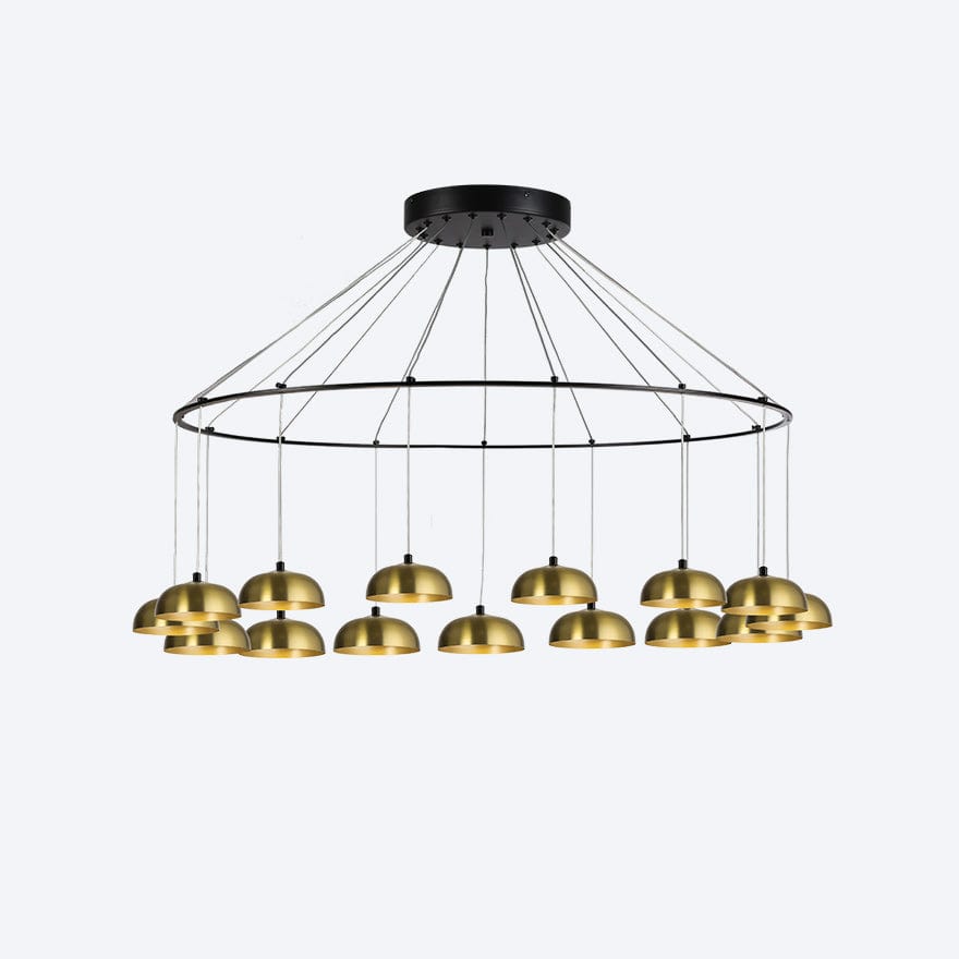 ZORO Round 15 LED Pendant Light with Yosh Shade - Dimmable Modern Ceiling Fixture for Dining Room, Kitchen Island & Bedroom Lighting