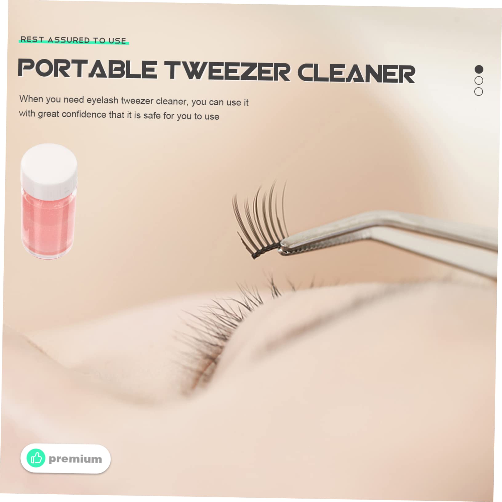Minkissy 2pcs Eyelash Extension Tweezers Cleaner Kit - Pink PP Lash Tweezers Washing Tool for Professional & Home Use - Perfect for Salon, Spa & DIY Lash Care
