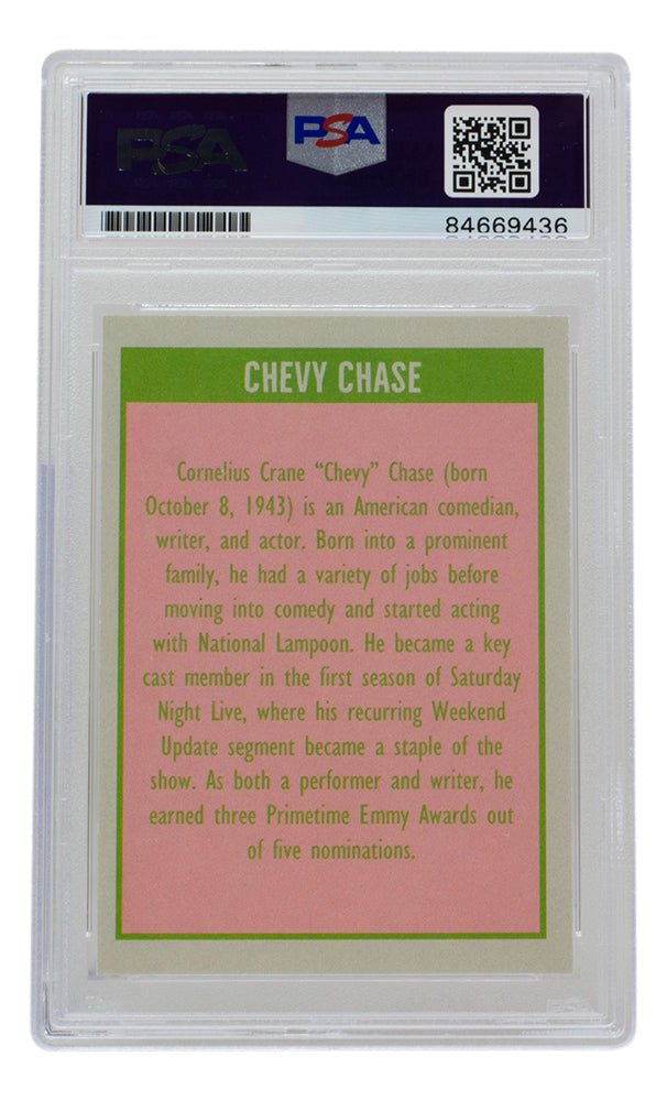 Chevy Chase Signed SNL Weekend Update Trading Card PSA/DNA Certified Auto Gem Mint 10 - Rare Collectible for Comedy Fans & Memorabilia Collectors | Perfect for Display, Investment & TV Show Enthusiasts