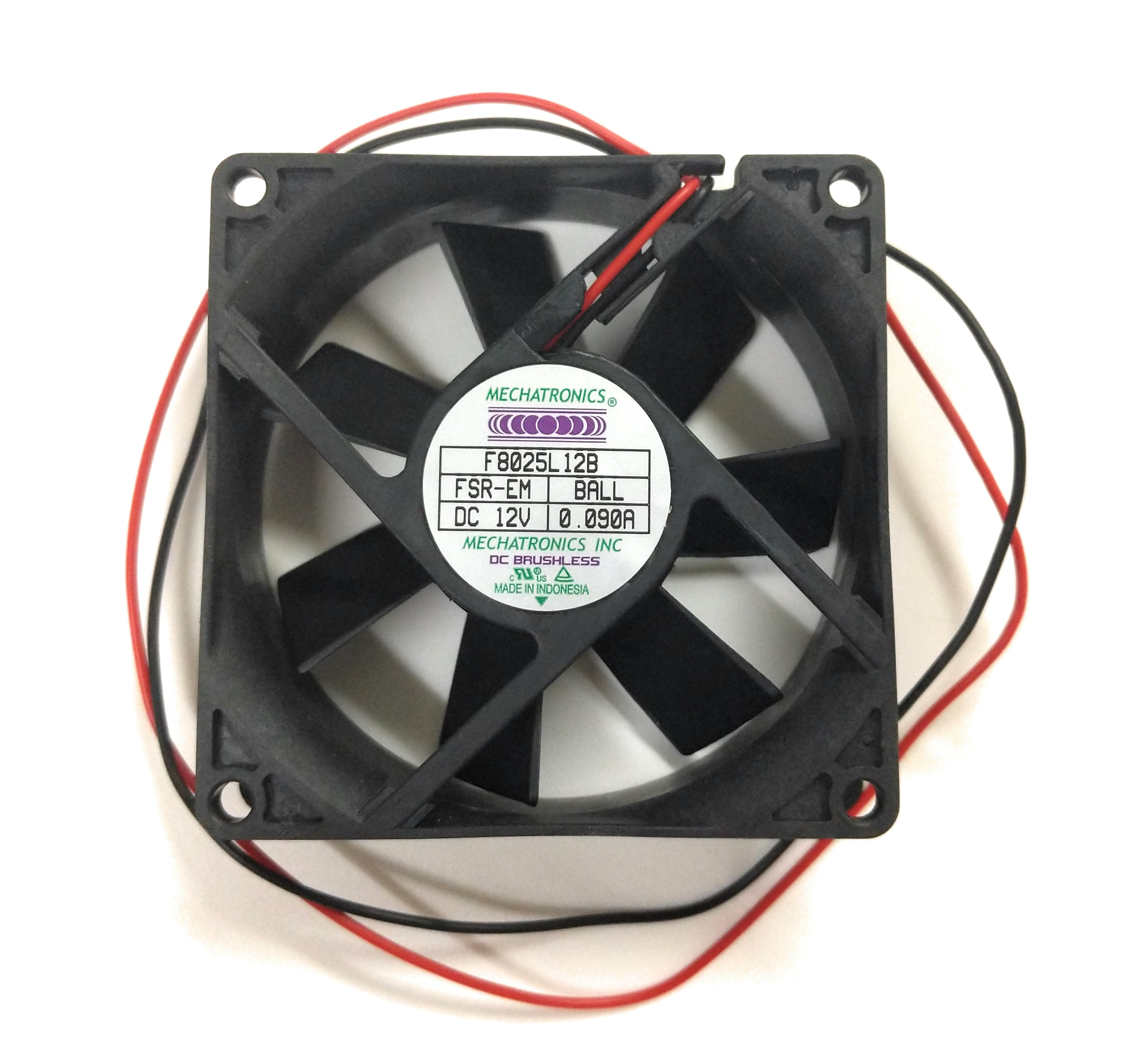 80mm Mechatronics Cooling Fan 12V DC IP57 Waterproof Quiet F8025L12B FSR EM - Perfect for PC Cooling, Server Racks & Industrial Equipment