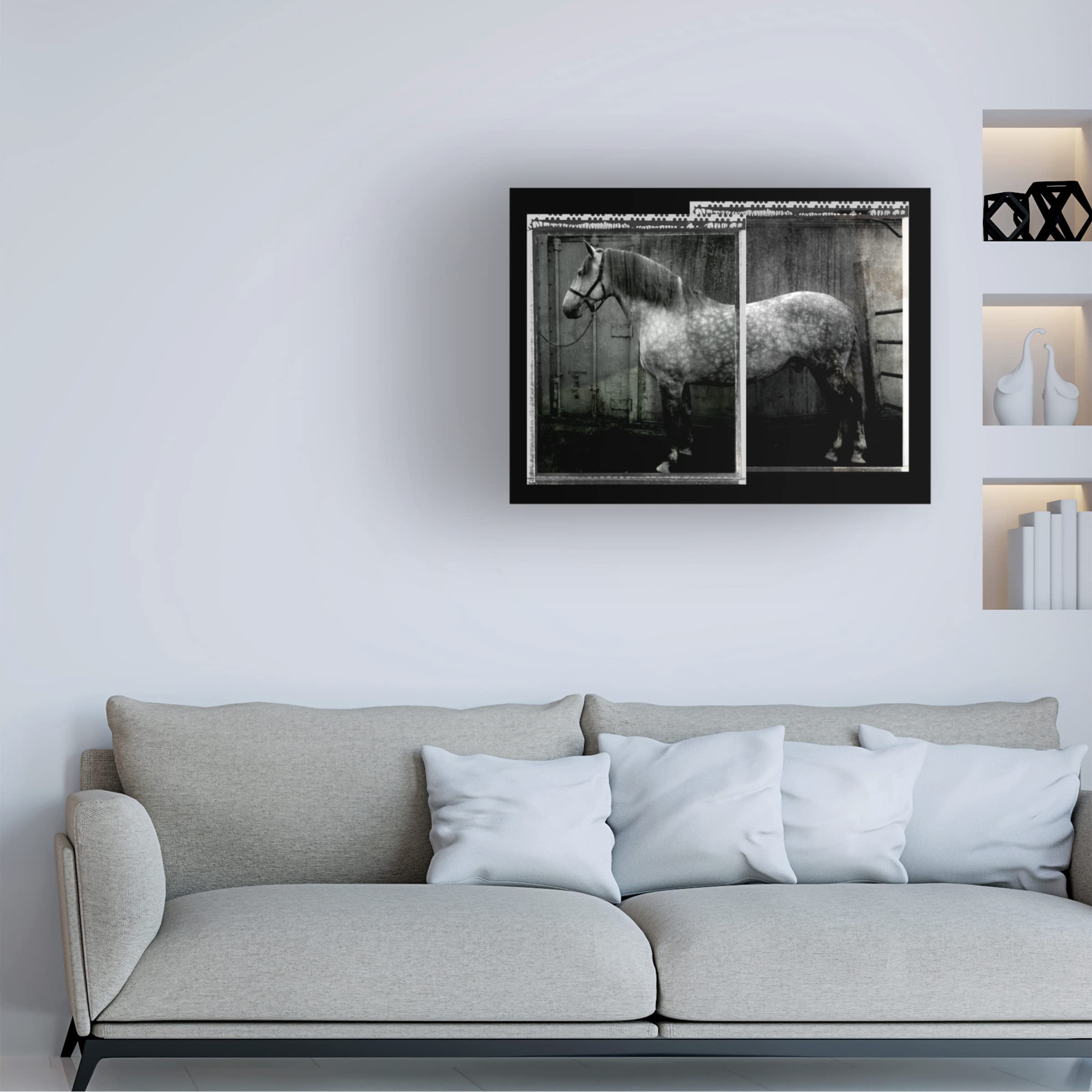 Susan Friedman 'Equine Double Take IV' Horse Painting Canvas Wall Art - Perfect for Living Room, Bedroom & Office Decor