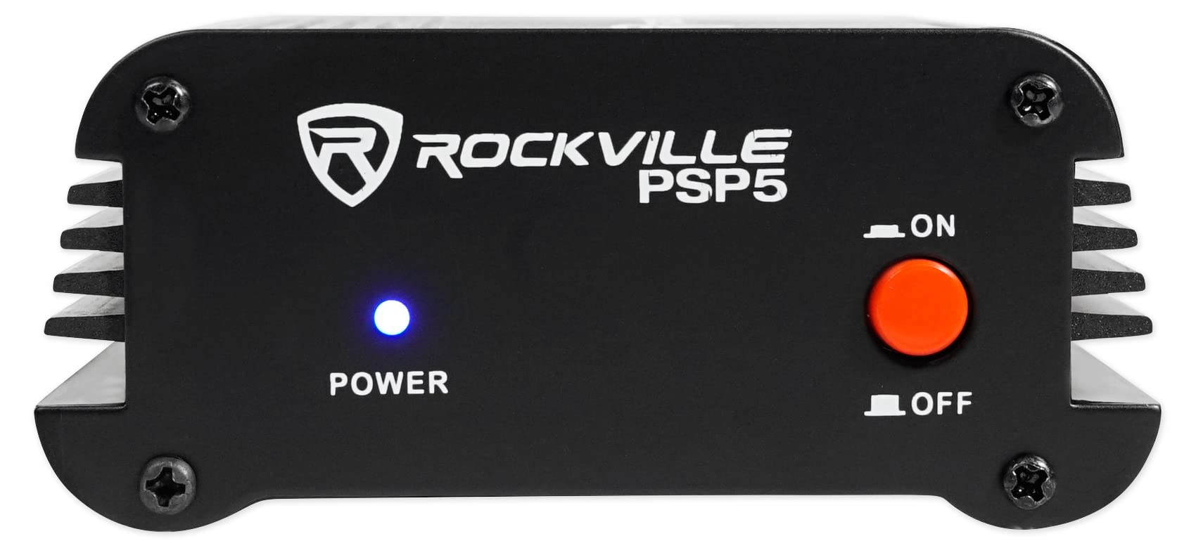 Rockville PSP5 Universal 48V Phantom Power Supply Box for Condenser Microphones - Professional Studio & Home Recording Equipment for Podcasting, Voice Overs & Music Production