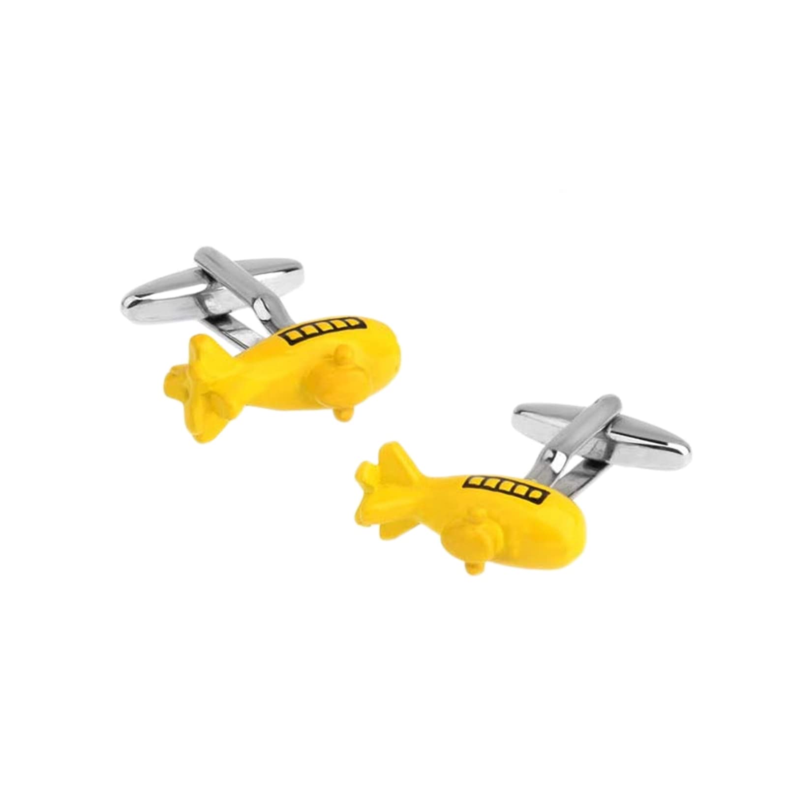 Personalized Lieson Groom Cufflinks for Men - Sterling Silver Yellow Submarine Design Wedding Gift | Perfect for Formal Events, Business Meetings & Special Occasions
