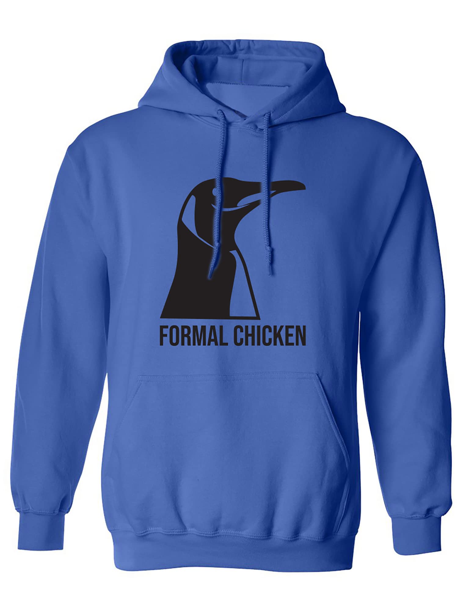Zerogravitee Formal Chicken Adult Hooded Sweatshirt - Funny Animal Print Pullover for Men & Women - Perfect for Casual Wear, Office Humor, and Gift Giving