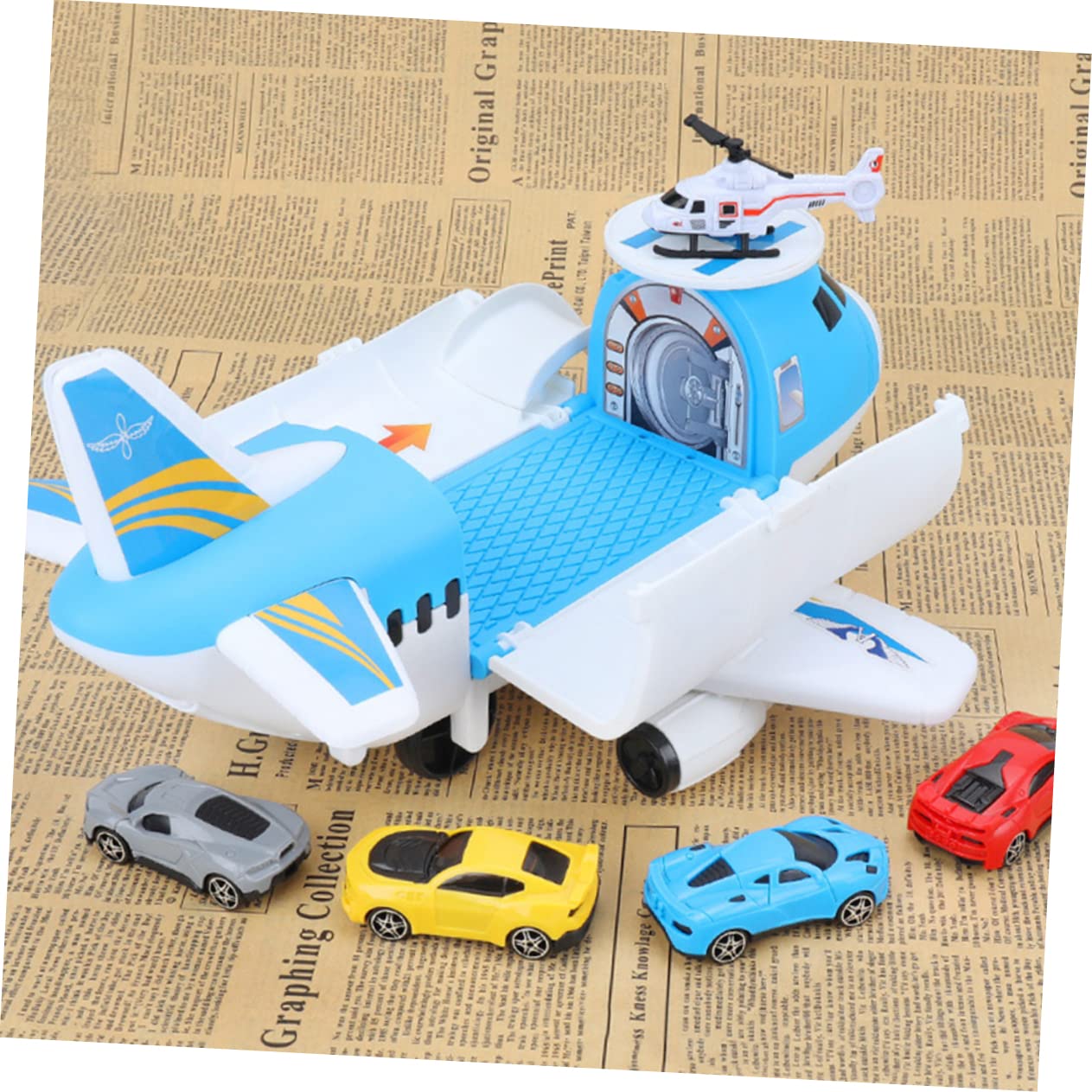 iBasenice 2 Sets Airplane Transport Toys for Kids - Durable Outdoor & Early Learning Toys for Boys & Girls - Perfect for Travel, Birthday Gifts & STEM Puzzle Play