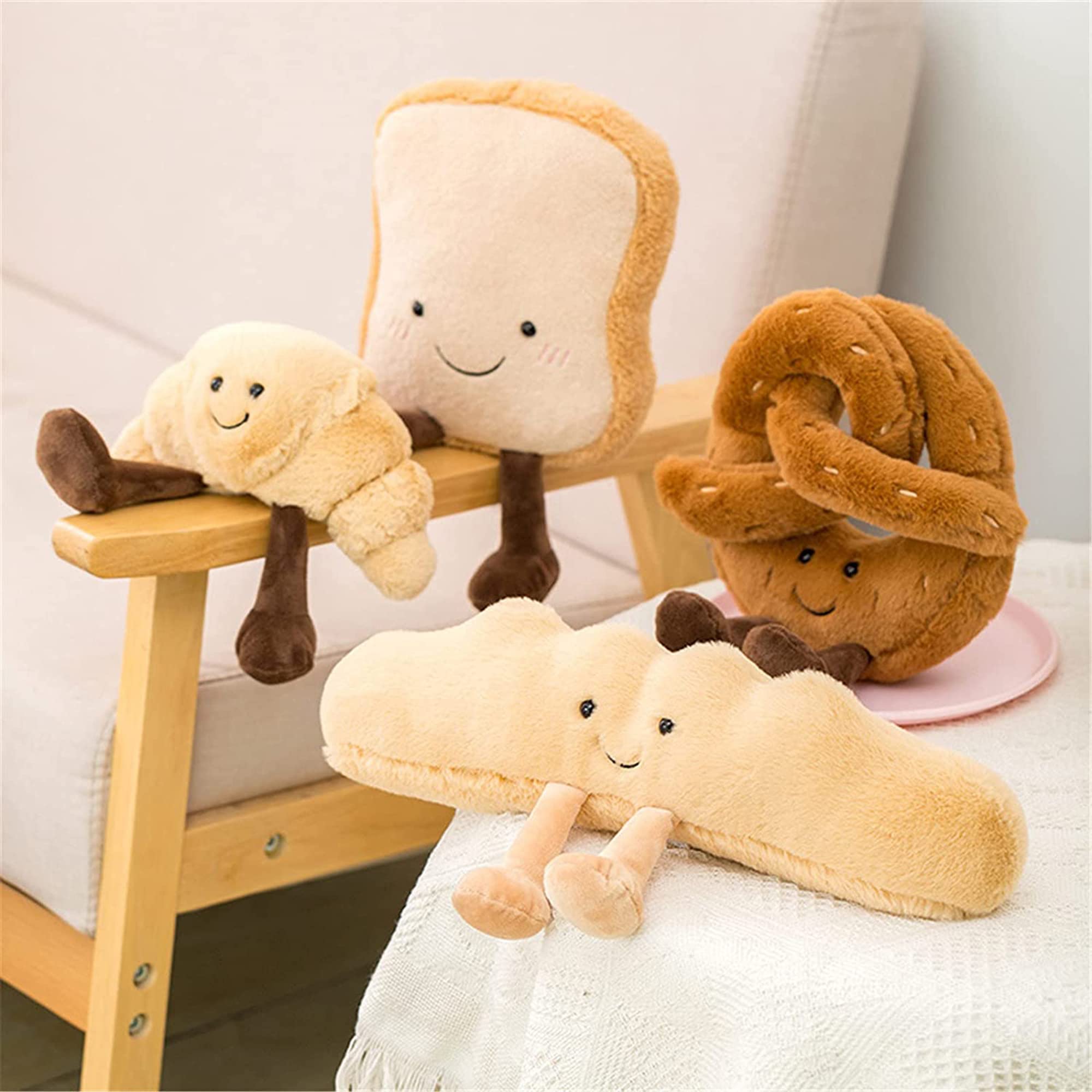 Soft Pretzel Plush Pillow Toy - Cute Stuffed Animal Bread Plushie for Kids, Funny & Huggable Gift for Birthday, Christmas & Home Decor | Perfect for Playtime, Cuddling & Room Decoration