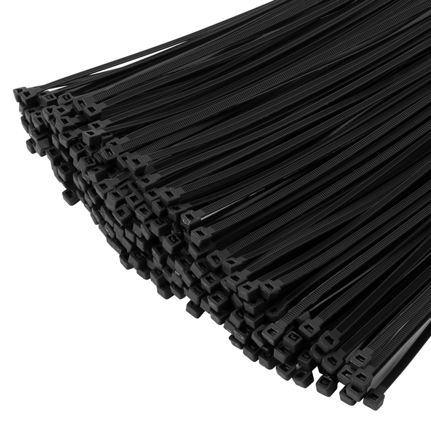 XINGO 1000-Pack Professional Black Cable Ties 12-Inch x 0.19-Inch (300mm x 4.8mm) Heavy Duty Self-Locking Nylon Zip Ties - UV Resistant for Indoor & Outdoor Use - Perfect for Home Organization, Electronics, Gardening & DIY Projects