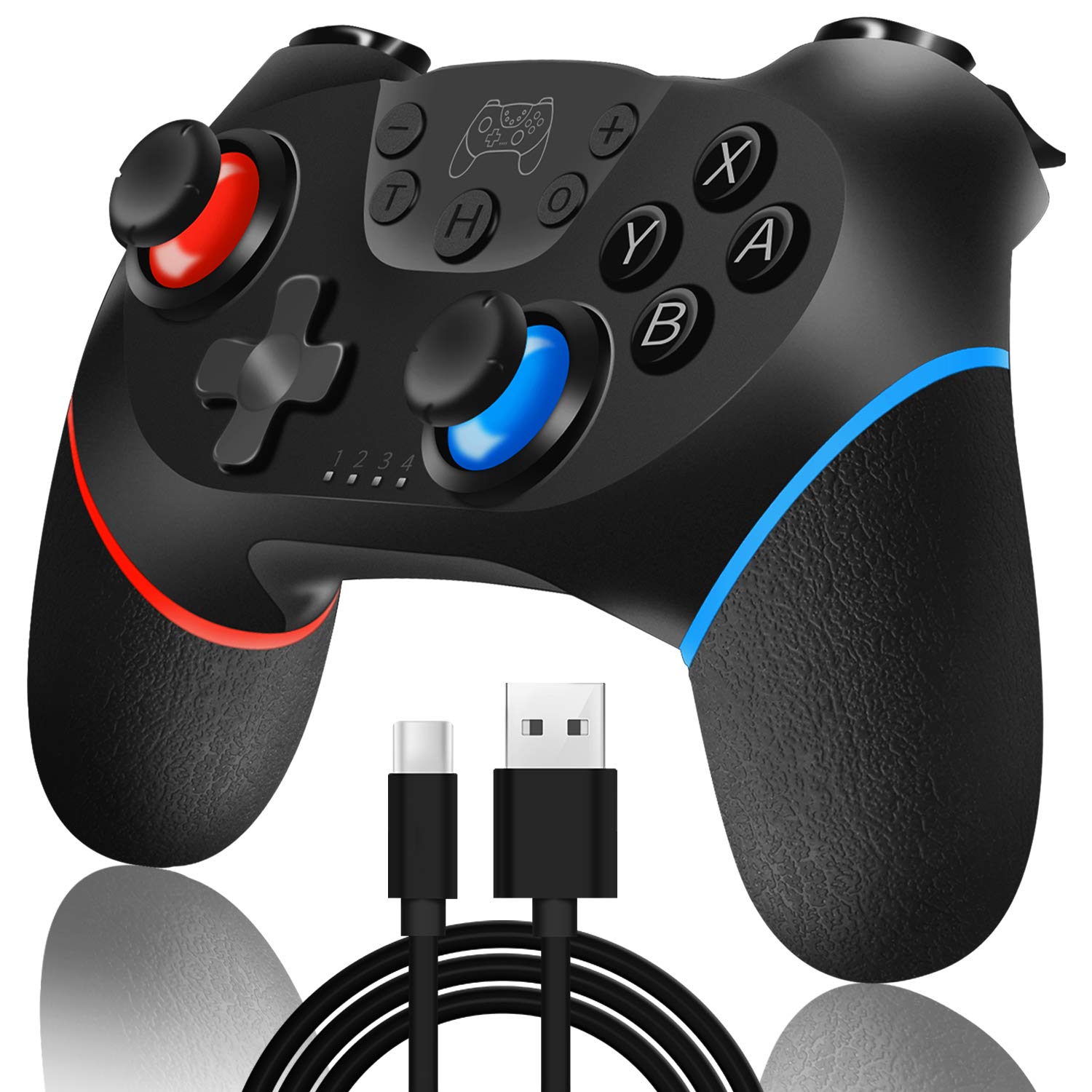 Wireless Pro Controller for Nintendo Switch - Updated Version with Gyro Axis, Turbo, Dual Vibration & Joystick | Compatible with Switch Console | Perfect for Gaming, Multiplayer & Family Entertainment