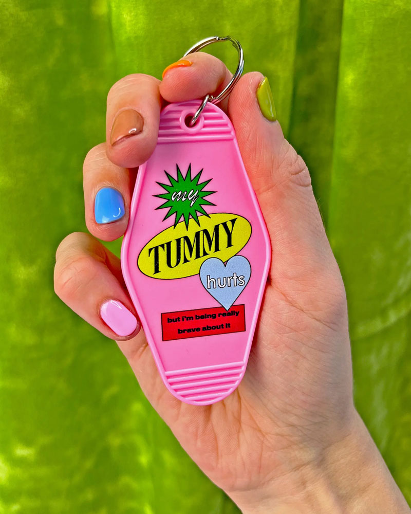 Tummy Ache Relief Keychain - Portable Essential Oil Diffuser for Stress & Anxiety Relief - Perfect for Travel, Office & Home Use