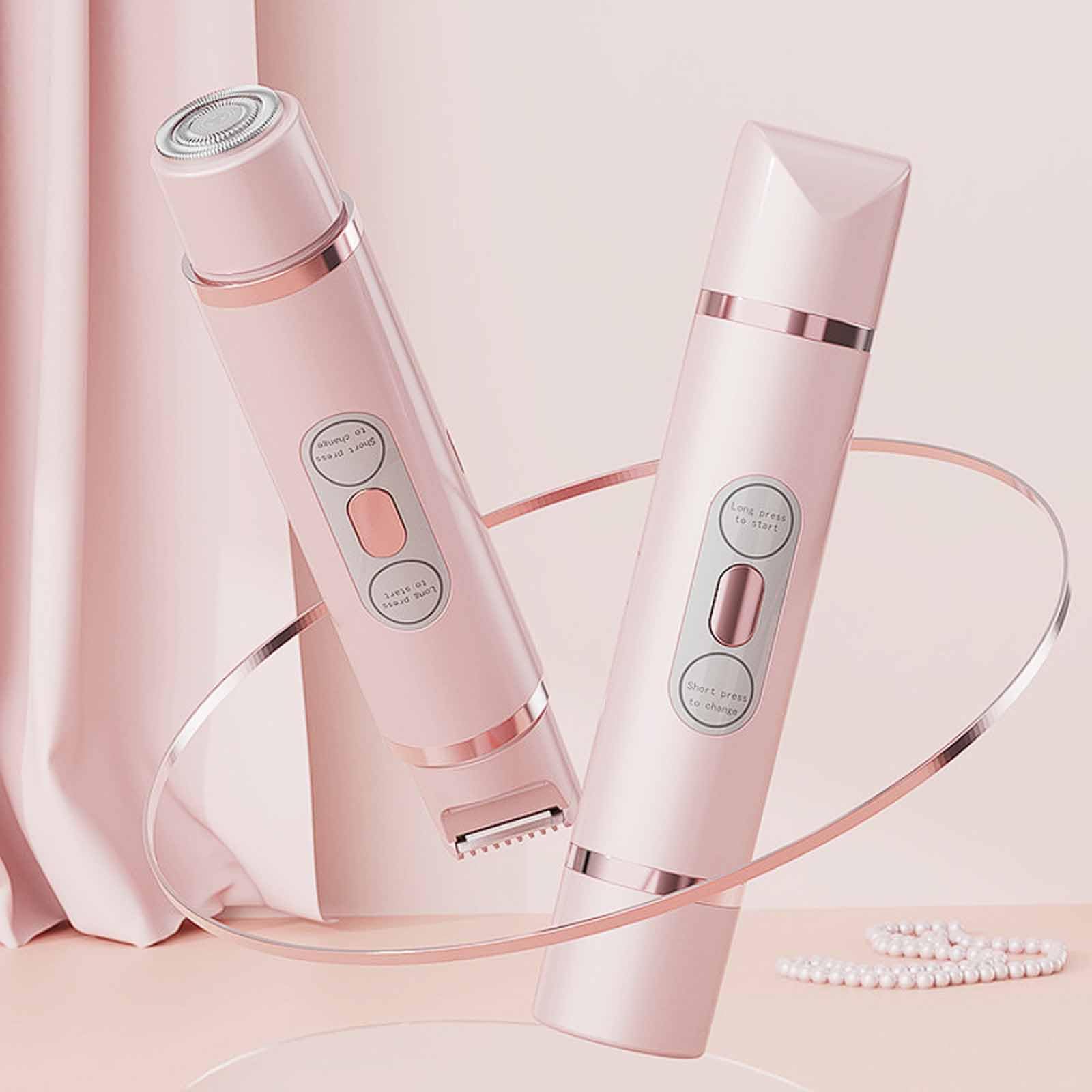 Favorabler-D Women's Electric Razor - 2-in-1 Rechargeable & Waterproof IPX7 Lady Shaver for Smooth Legs, Underarms & Bikini Area - Full Body Hair Removal for Travel, Gym & Everyday Use (Pink)