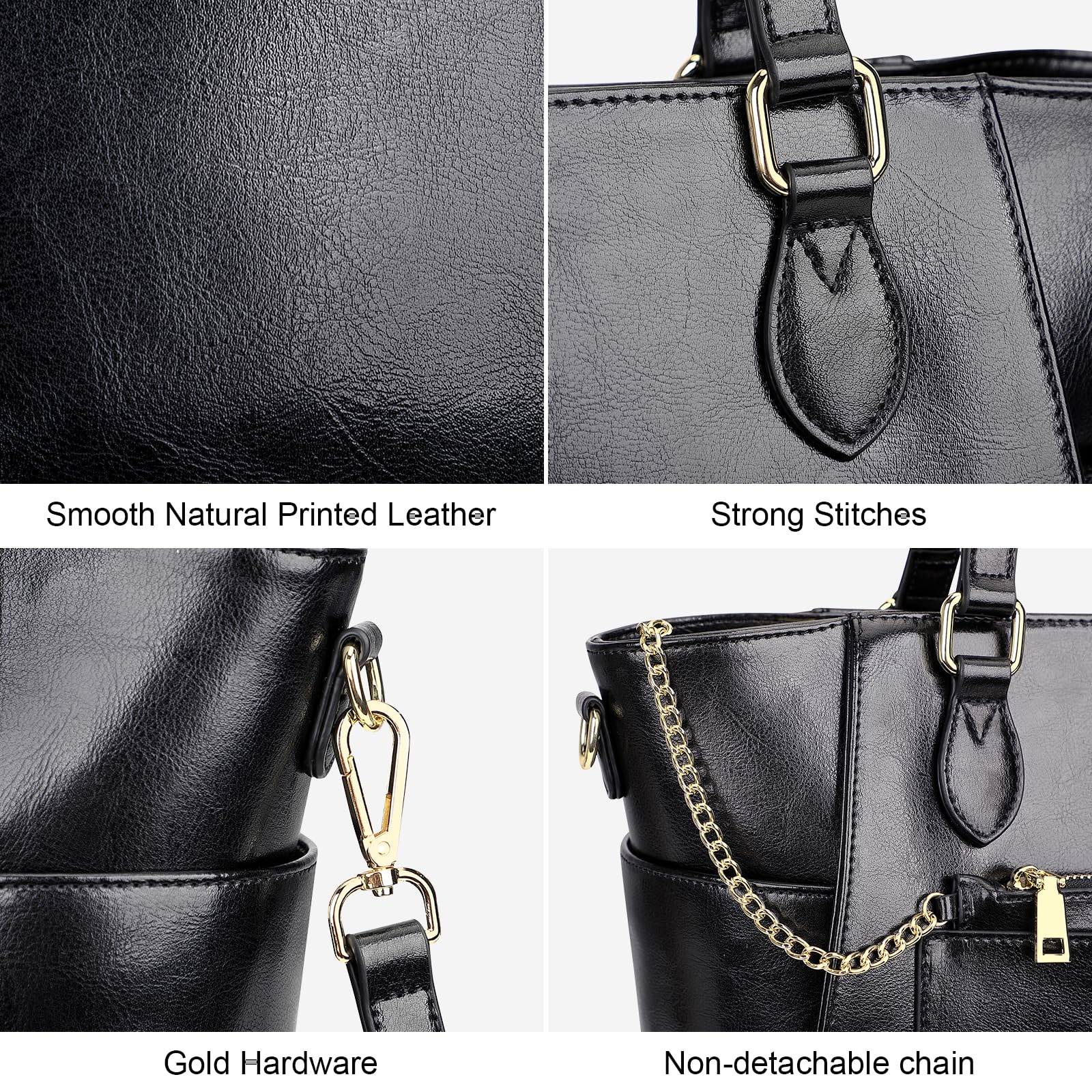 Premium Genuine Leather Tote Bags for Women - Stylish Shoulder Handbag Purse for Work, Travel & Everyday Use | Fashionable Ladies Accessory