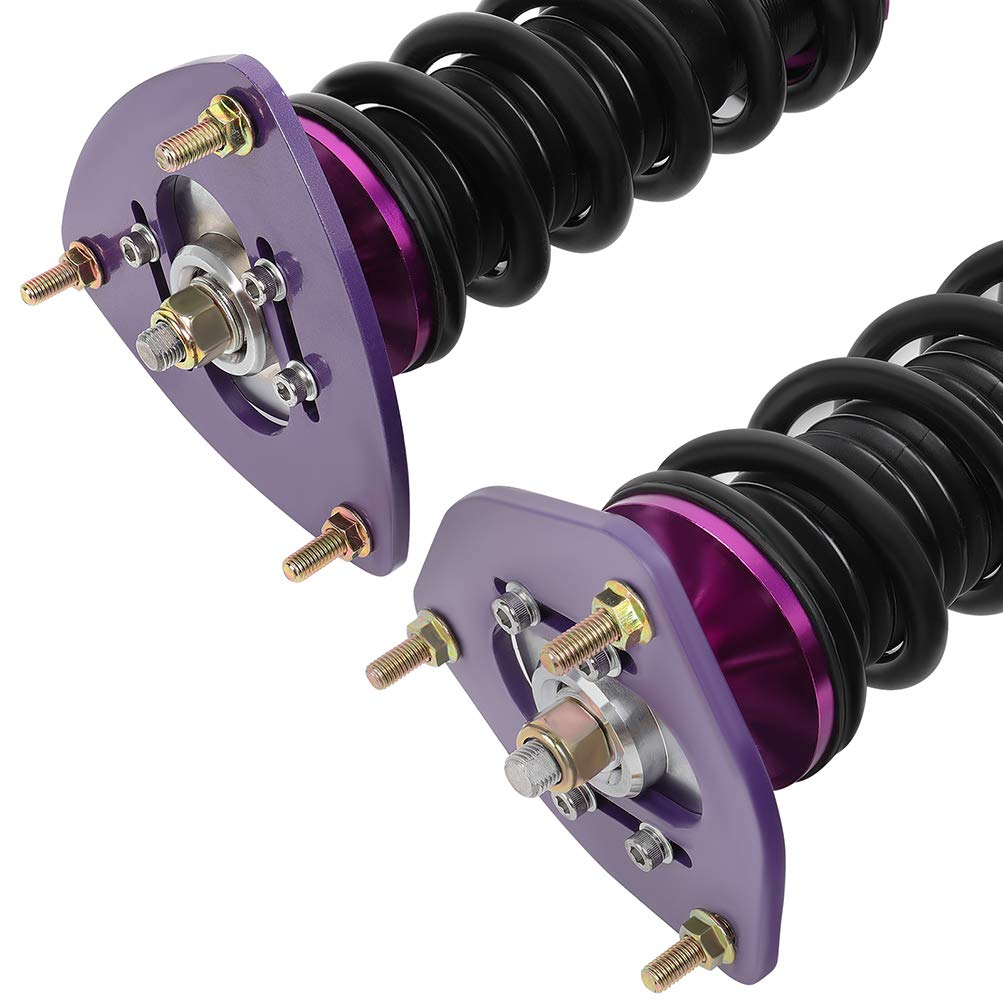 ROADFAR Coilovers Suspension Kit - Full Set of Shocks, Springs & Struts for 2005 Saab 9-2X & 2002-2007 Subaru Impreza - Purple - Perfect for Performance Tuning & Smooth Ride