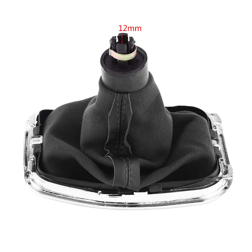 Qiilu 5-Speed Manual Shift Knob & Gearstick Gaiter Boot Kit - Compatible with VW Golf 4 (1999-2004) - Perfect for Car Interior Upgrade & DIY Installation