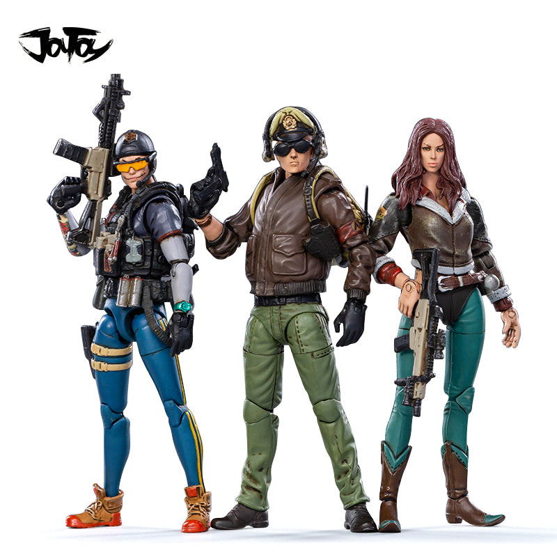 JOYTOY 1/18 Scale 3.75 Inch Action Figure Set - Awakening Luoning, Masan & Tiezha (3PCS) | Collectible Military Model Toys for Display & Role Play