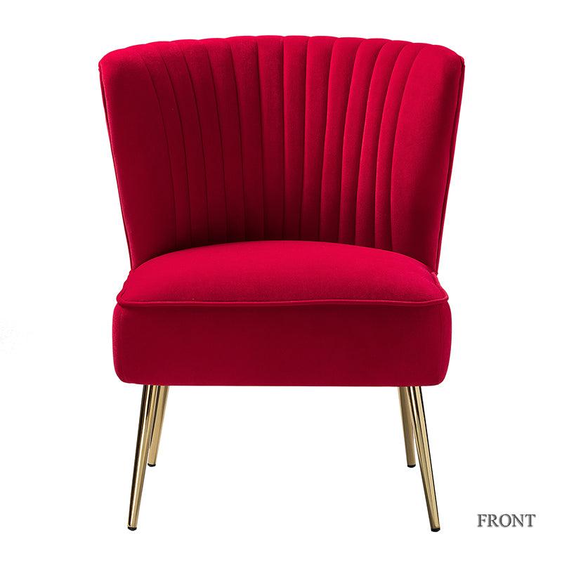Lola Velvet Side Chair - Modern Upholstered Accent Chair for Living Room, Bedroom & Office - Soft Velvet Fabric with Sturdy Wooden Legs - Perfect for Dining, Lounge & Home Decor