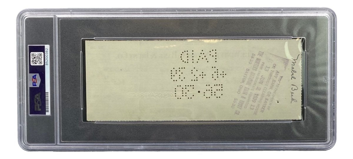 Authentic Orville Wright Signed Bank Check PSA/DNA Certified 85200382 - Rare Aviation Memorabilia for Collectors & History Enthusiasts