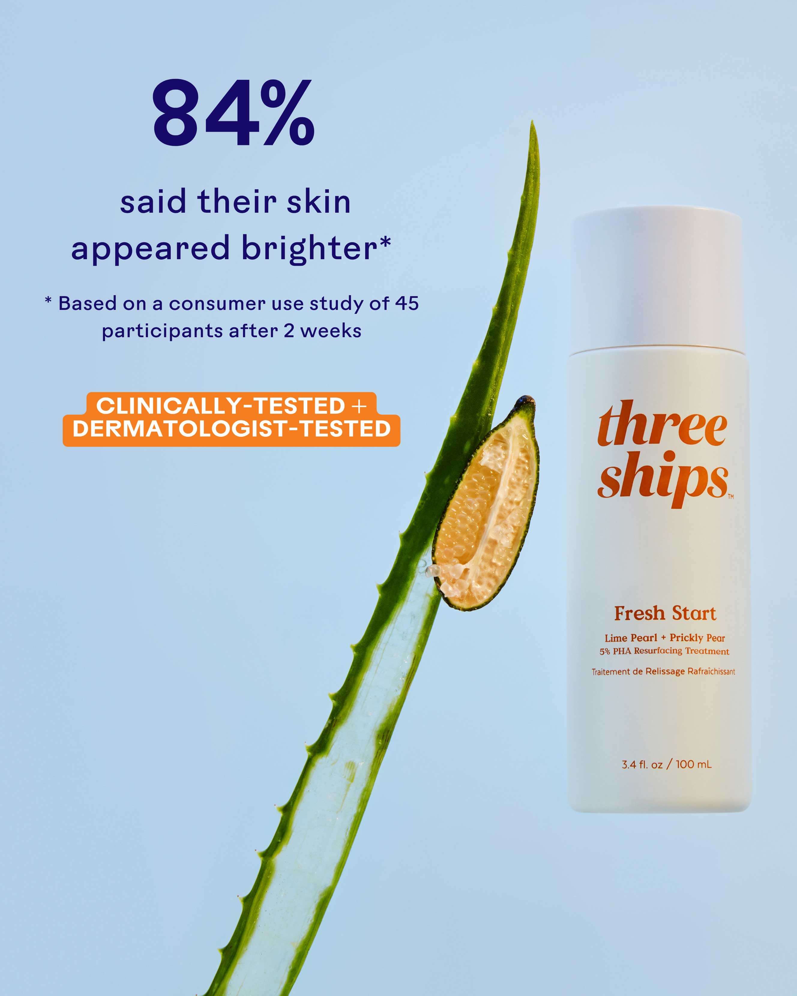 Fresh Start Lime Pearl + Prickly Pear 5% PHA Resurfacing Treatment - Exfoliating Face Mask for Glowing Skin | Perfect for Nighttime Skincare Routine & Post-Sun Care