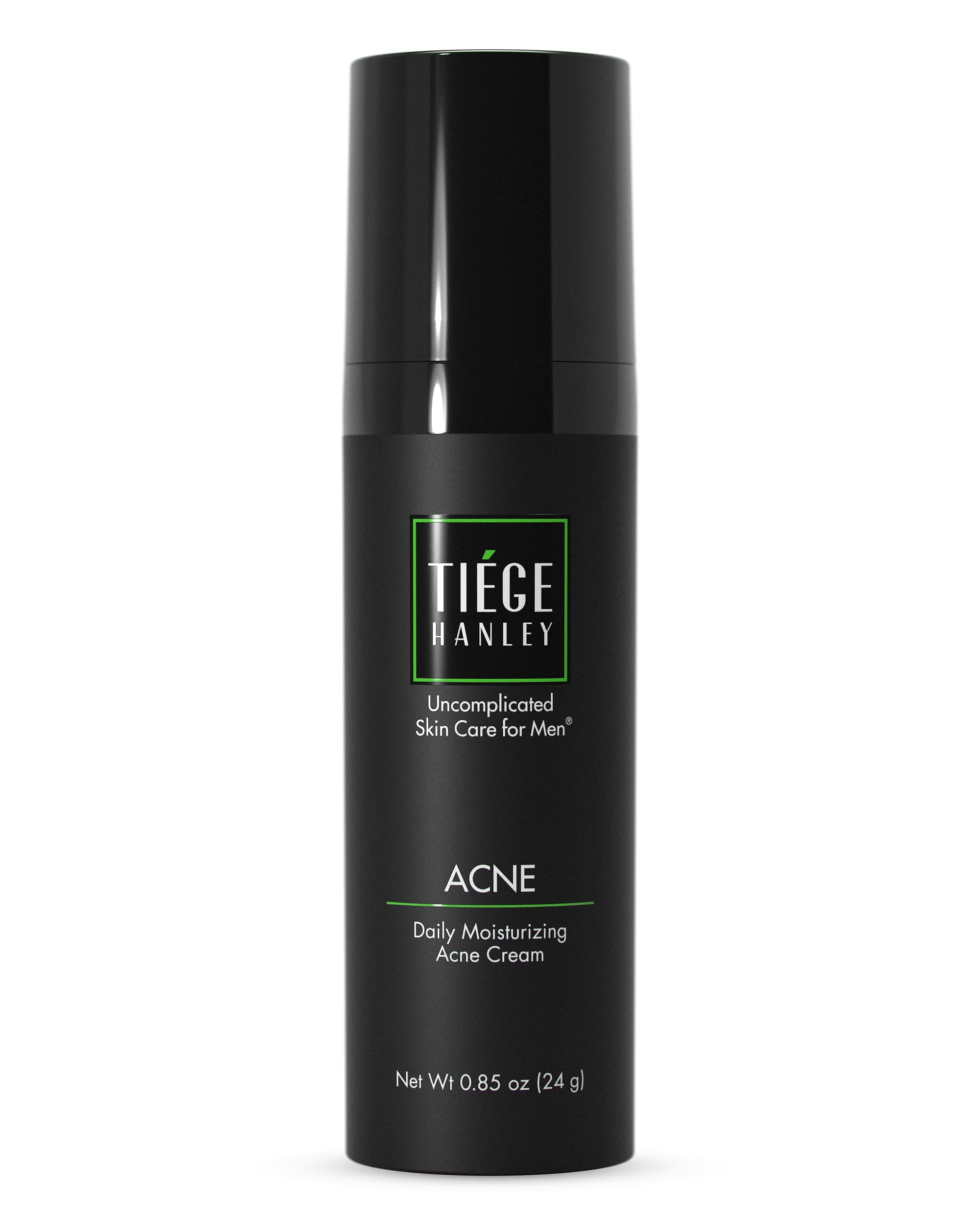 Tiege Hanley Acne Treatment Cream for Face - 0.85 Oz Salicylic Acid Spot Treatment to Reduce Acne Scars & Pimples | Daily Moisturizer for Men | Overnight Pimple Cream for Clear Skin | Perfect for Daily Skincare Routine & Travel