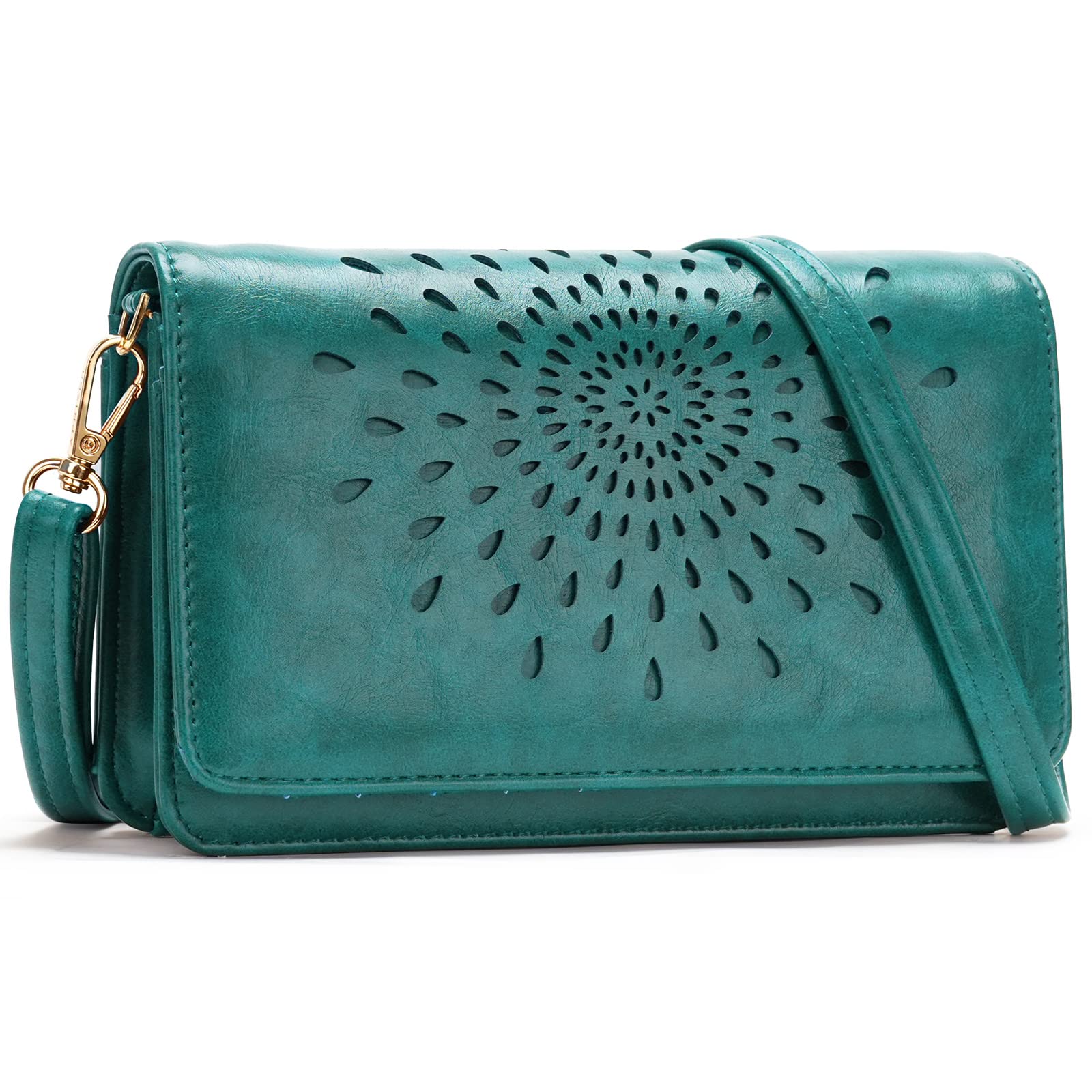 APHISON Women's RFID Blocking Crossbody Bag - Multi-Function Small Purse with Wristlet, Shoulder Strap & Card Holder | Perfect for Travel, Shopping & Everyday Use