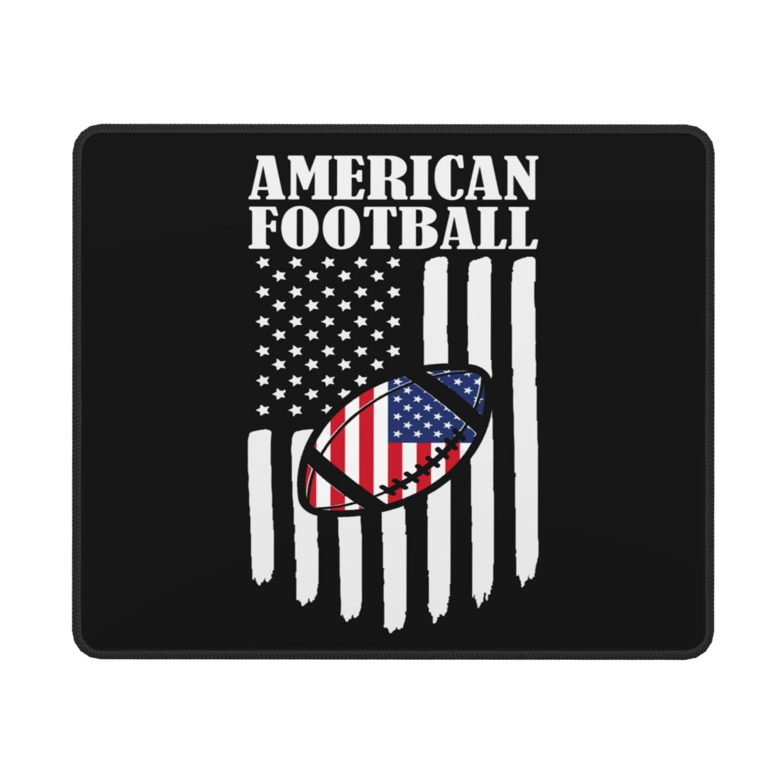 SIYTUAU USA Flag American Football Mouse Pad - Waterproof, Non-Slip Rubber Gaming Mousepad (10x12 inches) for Laptop, Office & PC - Perfect for Sports Fans, Gamers & Workstations