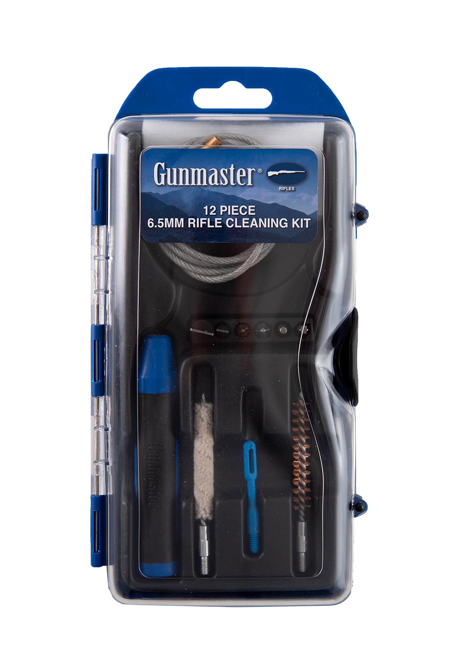 6.5mm Rifle Cleaning Kit - Gunmaster 12-Piece Gun Cleaning Set with Brass Rod & Brushes | Perfect for AR-15, Hunting & Long-Range Shooting Maintenance