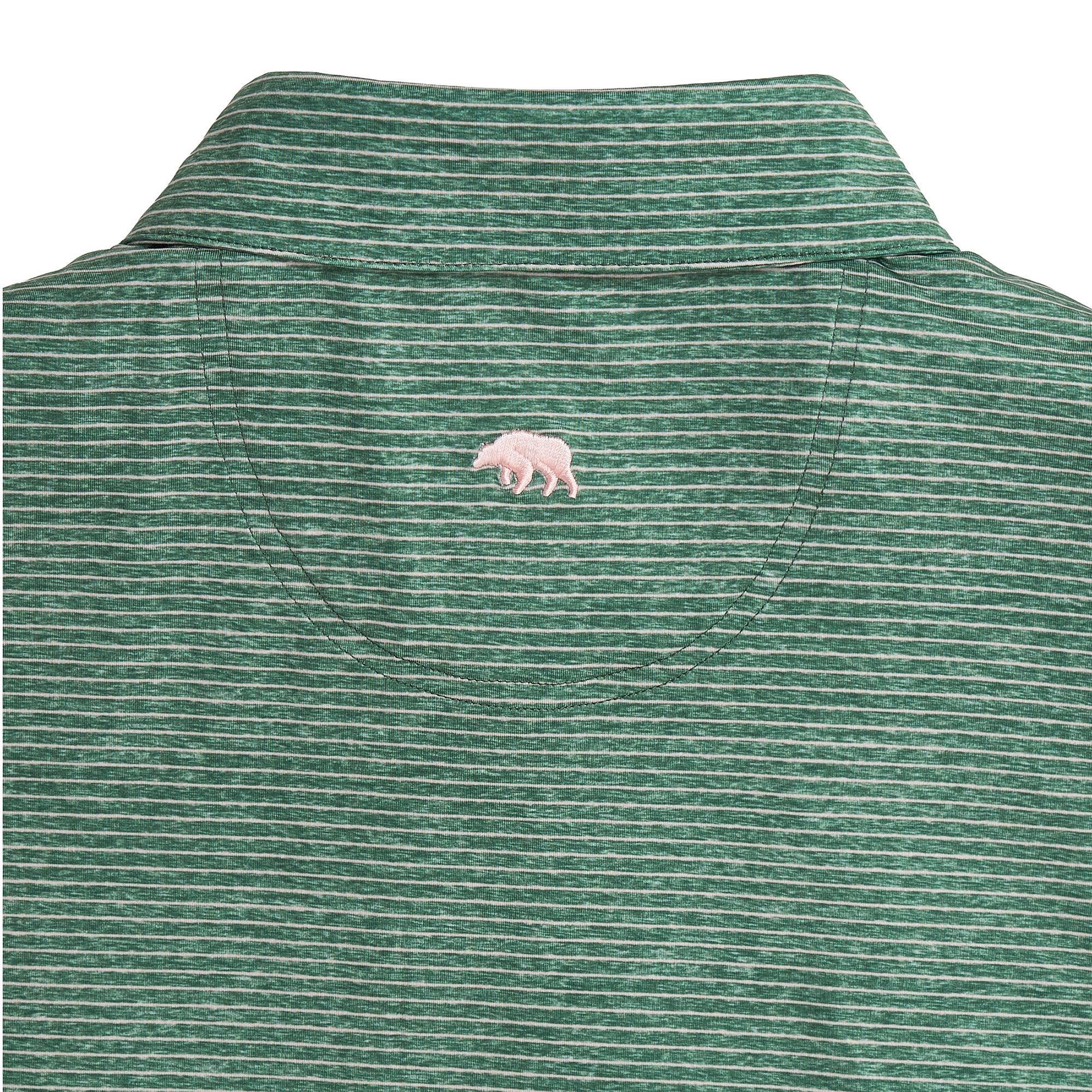 Heathered Birdie Stripe Performance Polo Shirt - Moisture-Wicking & Breathable Golf & Tennis Polo for Men - Perfect for Sports, Casual Wear & Outdoor Activities