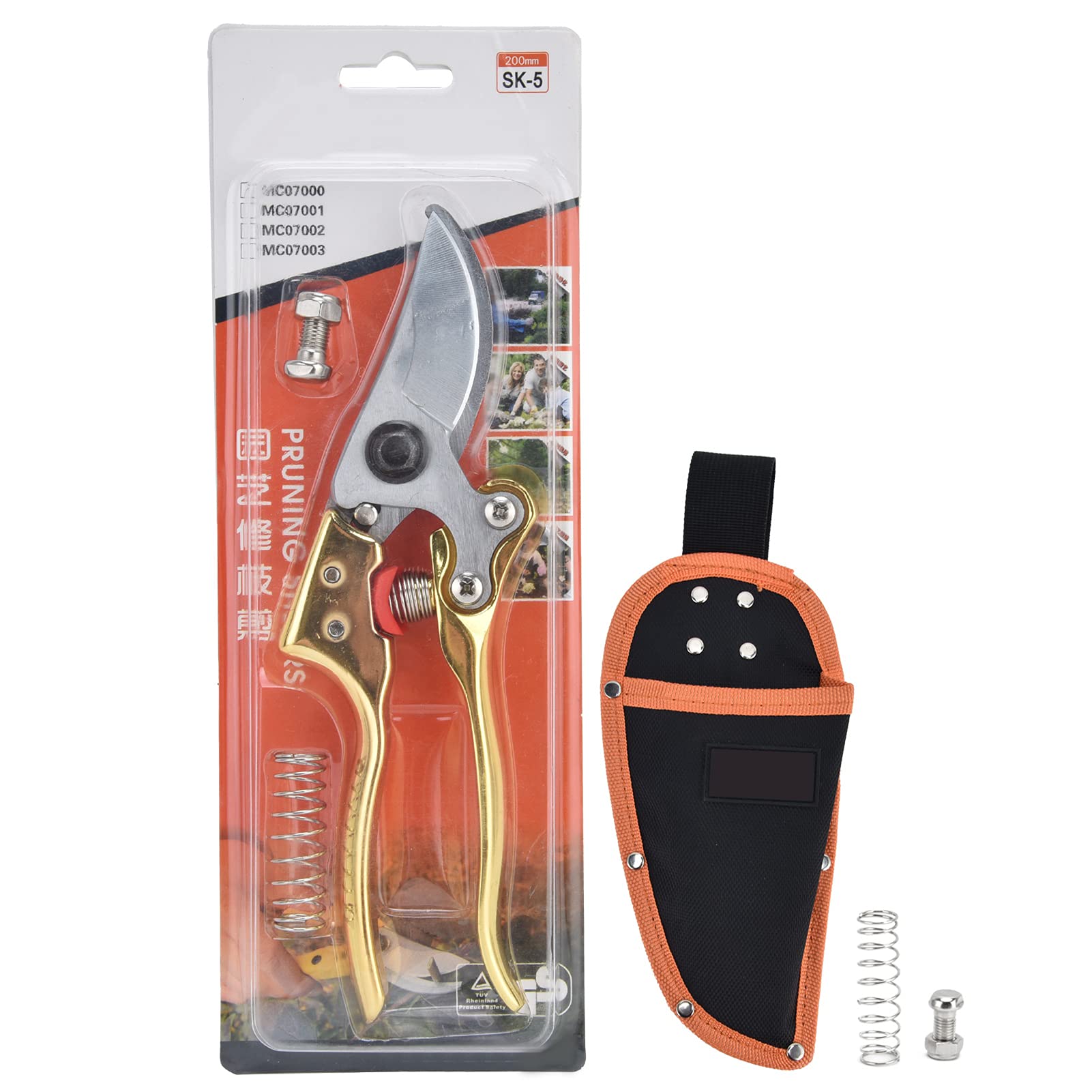 Premium Garden Pruners - Sharp Bypass Pruning Shears for Trees, Plants & Flowers - Ergonomic Gardening Shears for Effortless Branch Trimming (Ideal for Fruit Trees, Rose Bushes & Landscaping)