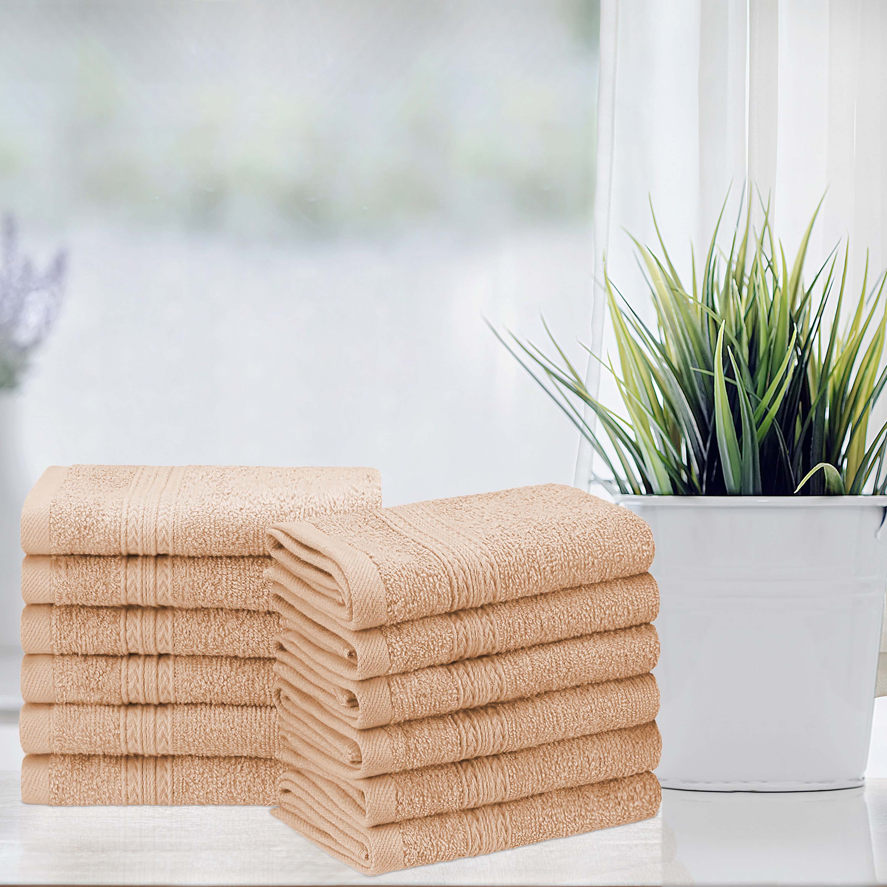 12-Piece Organic Cotton Face Towel Set | Soft, Eco-Friendly & Hypoallergenic | Perfect for Spa, Gym, Travel & Daily Skincare Routine